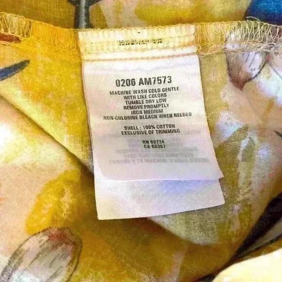 Columbia Tropical Yellow Button Up T-Shirt 2XL - Picture 4 of 4